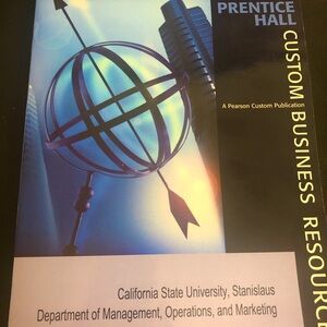 Prentice Hall Custom Business Reources by Pearson custom Publication.
